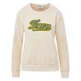 Coastal Colors Women's Vanilla Chenille Applique Fleece Crewneck Sweatshirt