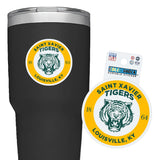 Durable Sticker - Round with Tiger logo
